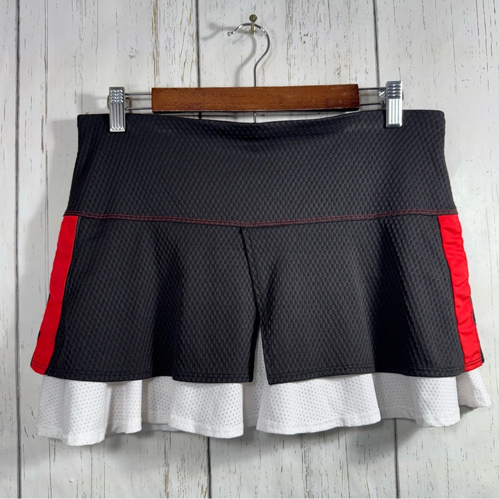 Lucky in Love Black and Red Skort